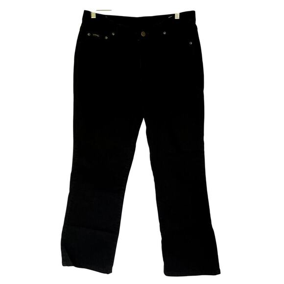 Riders by Lee black jeans cotton pants women's size 16 pockets casual pants - Picture 1 of 6